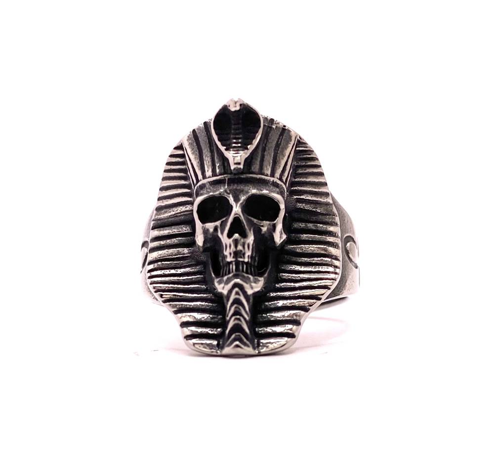 Pharao Totenkopfring aus Edelstahl