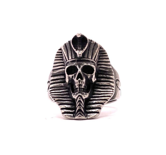 Pharao Totenkopfring aus Edelstahl