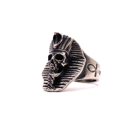 Pharao Totenkopfring aus Edelstahl