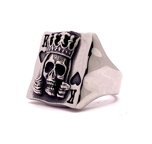 König Karten Totenkopfring