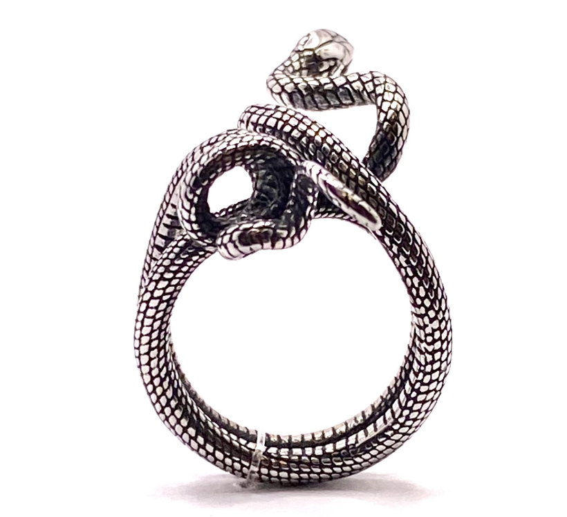 Schlangenring geschwärzt aus Edelstahl