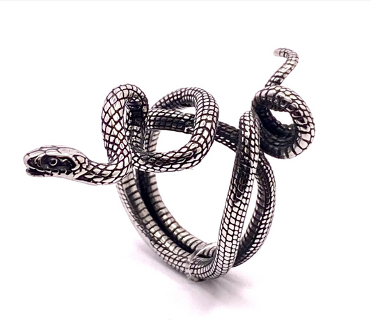 Schlangenring geschwärzt aus Edelstahl