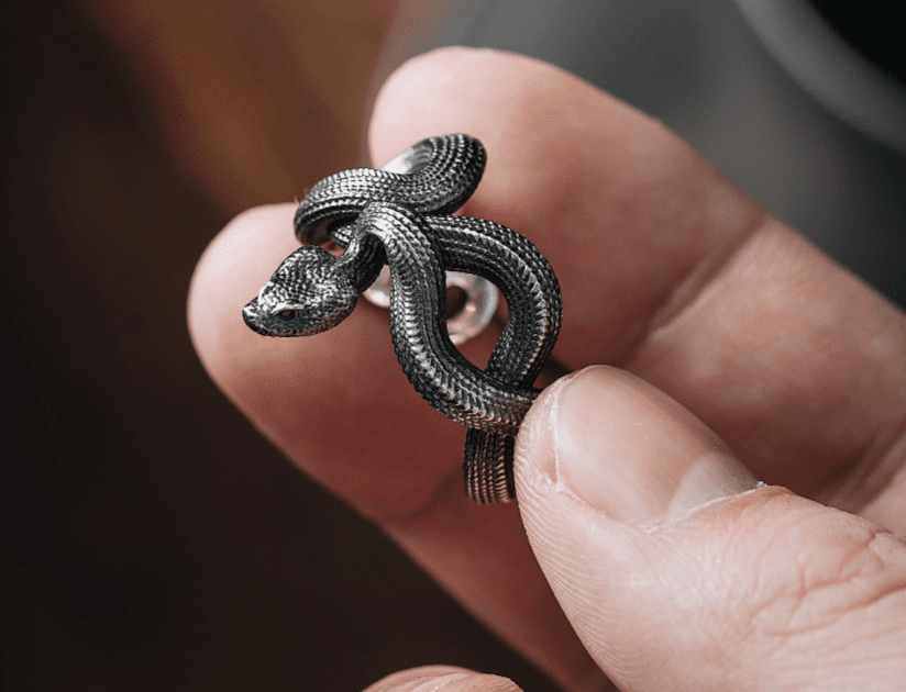 Schlangenring in der Hand