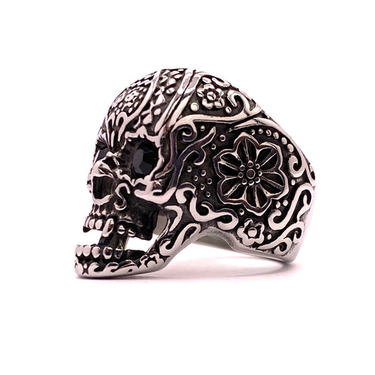 blumen-totenkopf-ring-1-edelstahl-halb-links