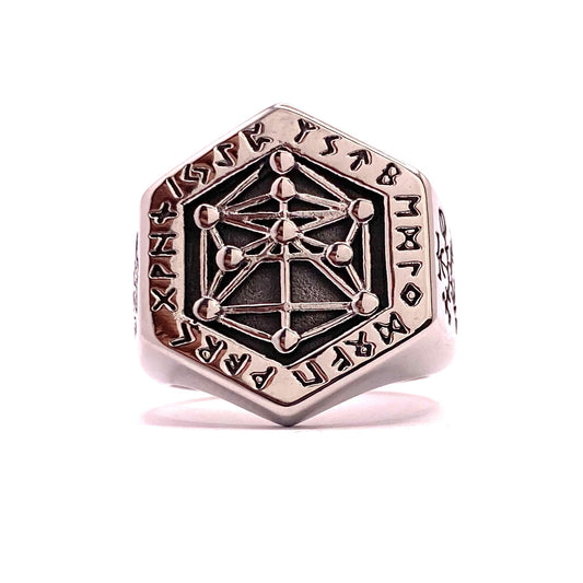 vegvisir-viking-compass-2-ring-front