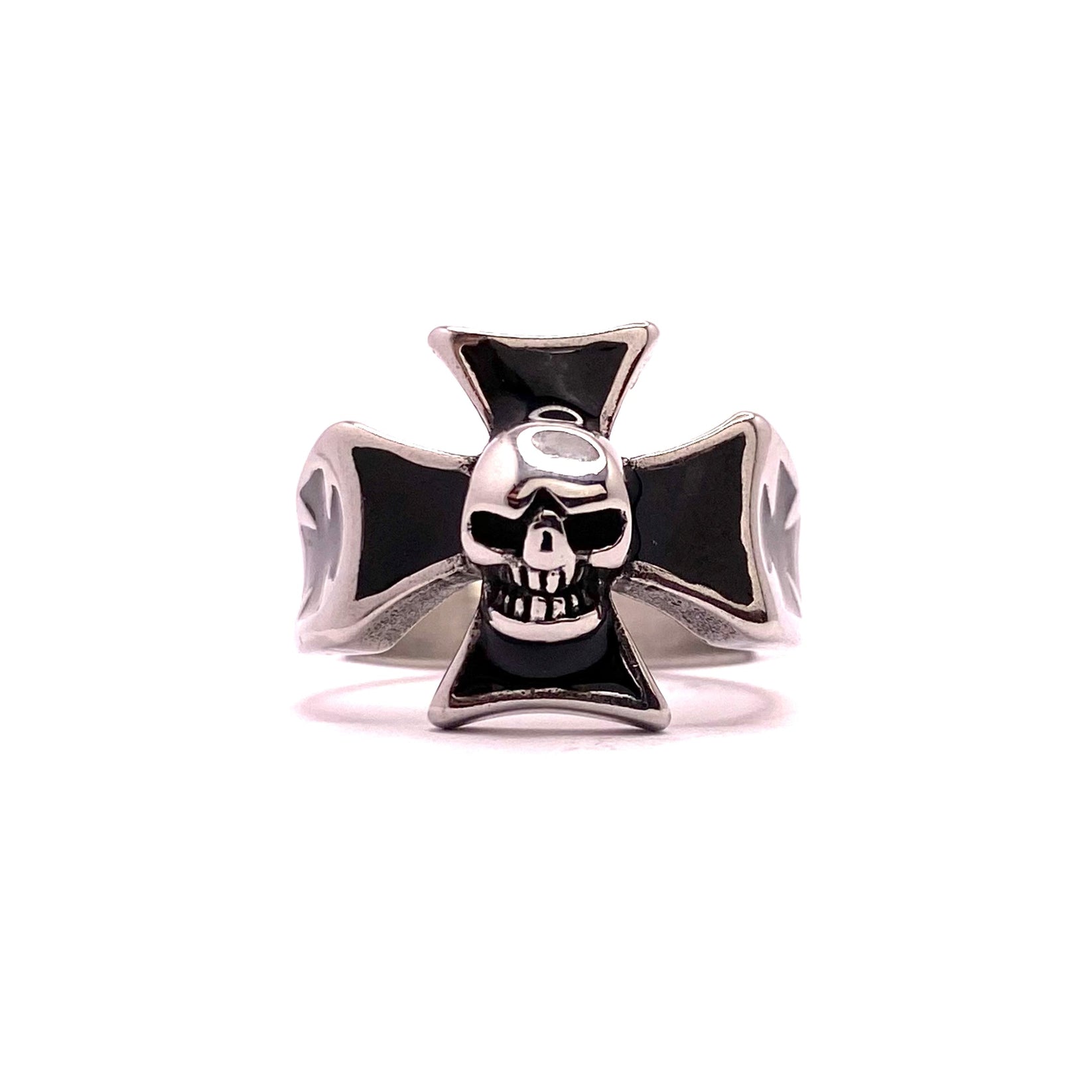 Eisernes Kreuz mit Totenkopf Ring ⚪ Emporium Ring